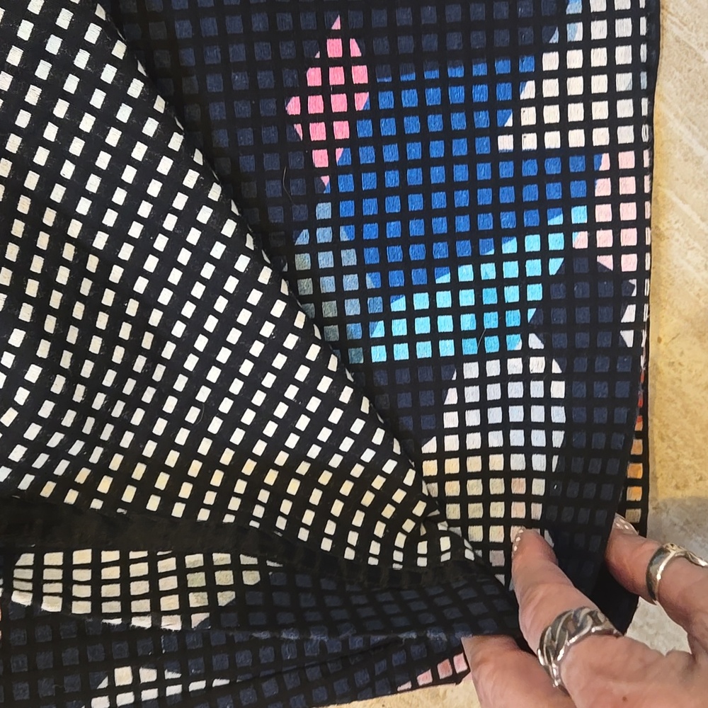 Trina Turk Colorful Grid Jacquard Front Panel Pencil Skirt - Picture 6 of 9